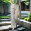 Women's Summer 2026 Japanese Linen Wide-Leg Pants - Lightweight, Slimming, Straight-Leg, Casual Trousers