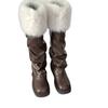 Tall Snow Boots Long Hair Autumn and Winter Warm Babes Pile Boots Retro Velvet Martin Boots Children 2025 Boots