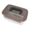 304 Stainless Steel Food Storage Container Metal Sealed Lunch Box with Handle for Home Refrigerator