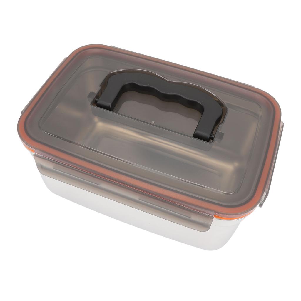304 Stainless Steel Food Storage Container Metal Sealed Lunch Box with Handle for Home Refrigerator