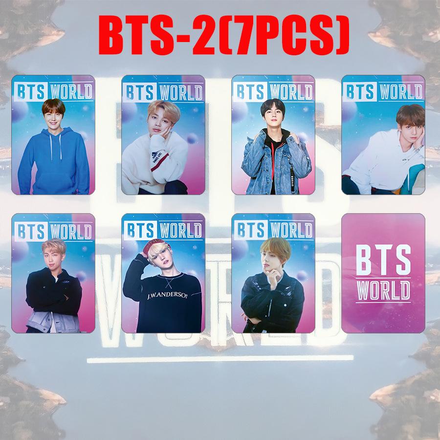 Buy 7pcs/set K-POP BTS WORLD Official Photo Lomo Card Small