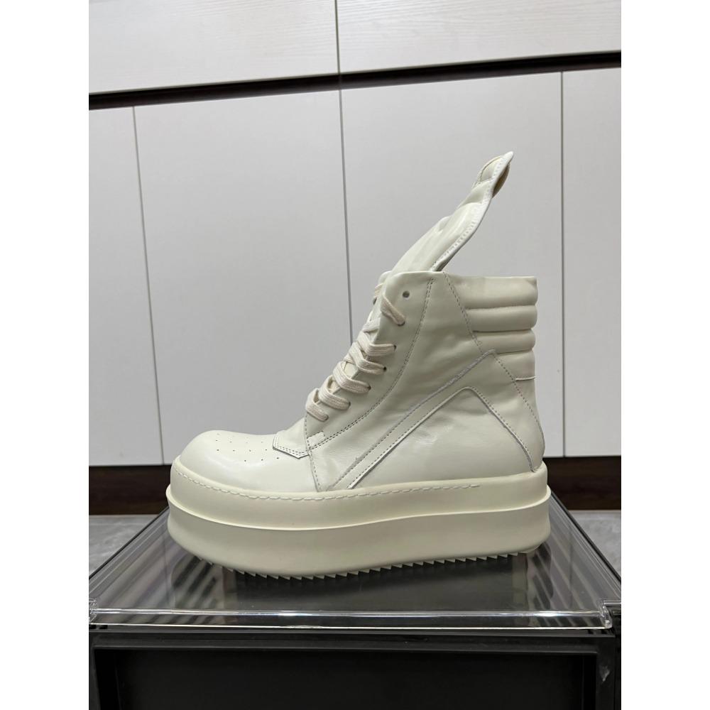 Men Shoes Trendy Blue Leather Casual Double Bottom Premium Women's Zipper Thick Soled Sneakers Height increasing Shoes