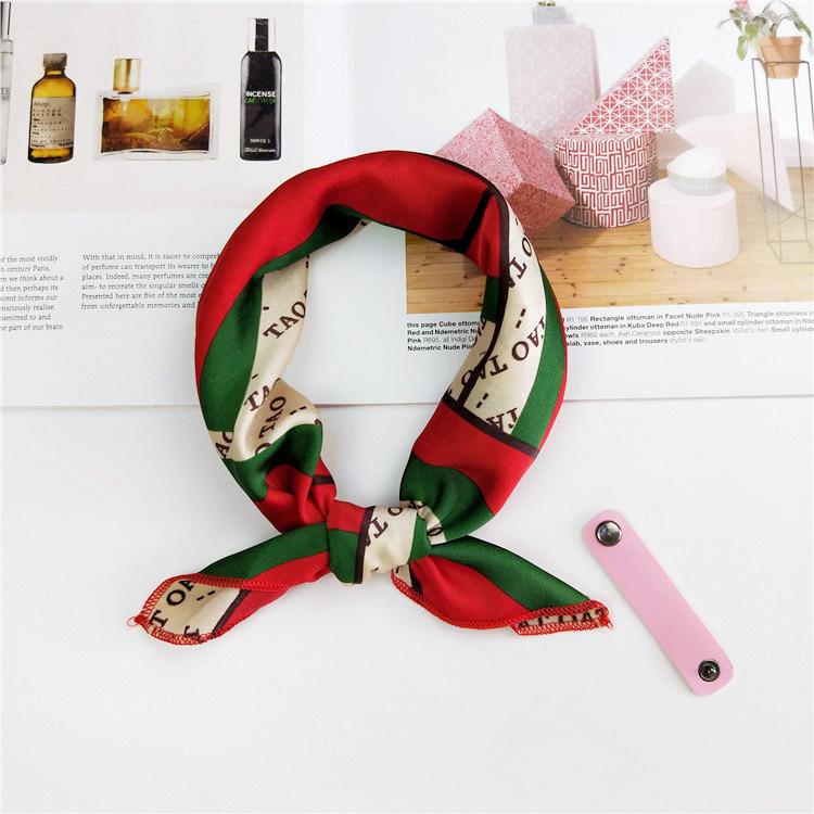 Cotton And Linen Small Square Scarf Silk Scarf Women'S Spring And Autumn New Style Artistic And Versatile Fashionable Temperament Headband Scarf