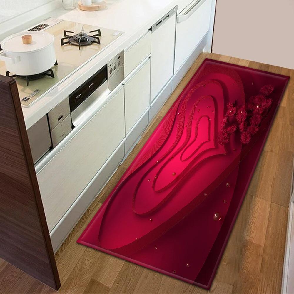 Romantisches Liebesmuster Hausküche Bodenmatte Türdekoration Bodenmatte