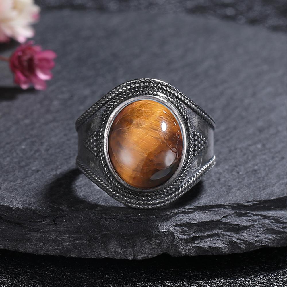Vintage Purple Charoite Ring for Women Men Antique CopperPlated Engraved Oval Natural Stone Ring,Band Party Gift for Her Him
