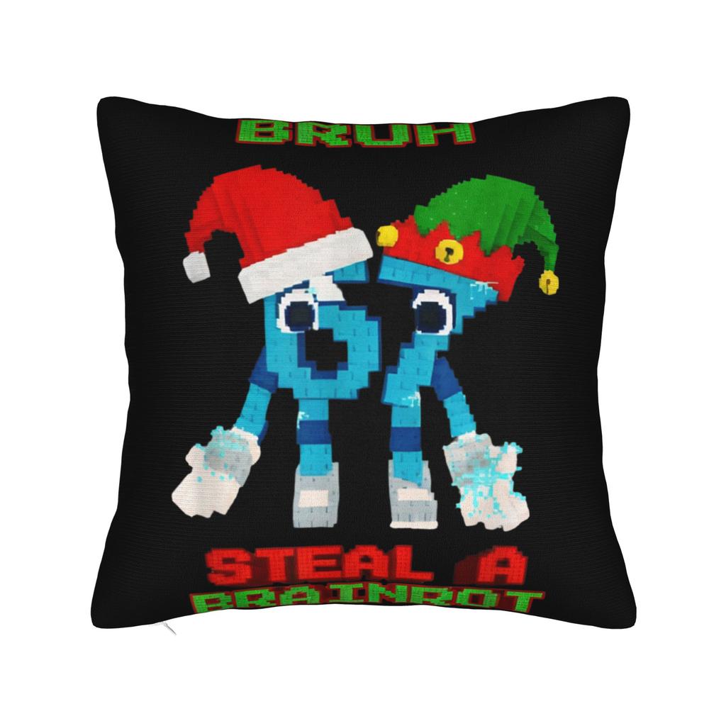 67 Six Seven 6-7 Funny Italian Brainrot Meme Pillow Cover  Soft Cushion Cover Cute Funny Pillow Case For Sofa Bedroom Home Decor