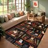 Vintage Library Rug for Study RoomBookshelf Patterned Carpets,Classic Home Decor Elements Anti Slip Carpet Can Be Machine Washed