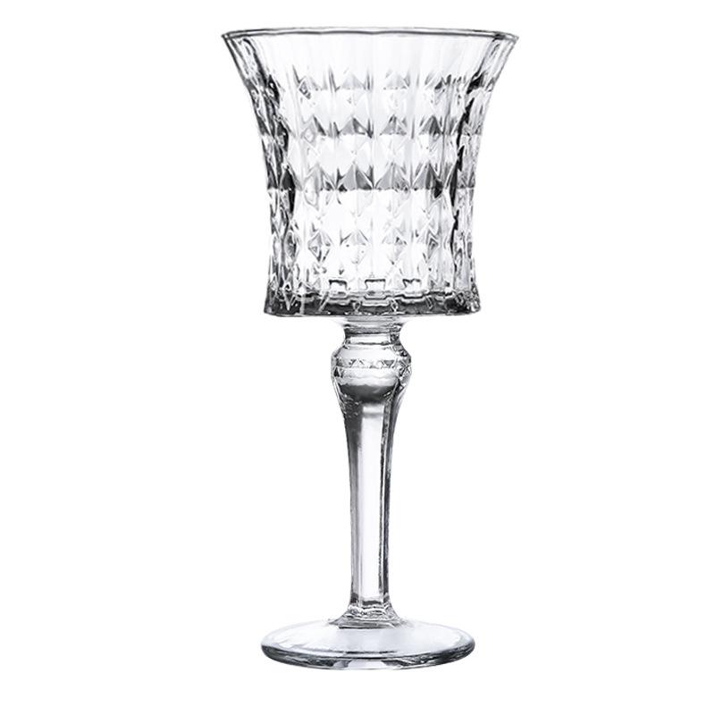 Retro Goblet Red Wine Glass Cup Kitchen Tools Water Grap Champagne Glasses Bordeaux Burgundy Wedding Square Party Gift