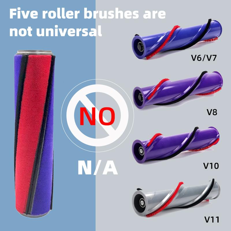Für Dyson V6 V8 V10 V11 Walzenbürsten-Ersatzset Kompatibler Akku-Bürstenrollen-Reinigerkopf Bürstenleiste Walze 966821-01 Teil