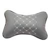 Knitted Car Pillows Headrest PU Leather Pain Relief Auto Car Neck Rest Car Seat Head Neck Rest Cushion Car Interior Accessories