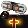Bicycle USB Charging Remote Control Turn Signal Tail Light Detachable Mountain Bike Night Riding Warning Light Riding Equipment