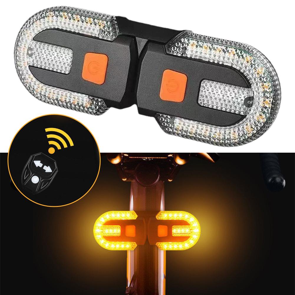 Bicycle USB Charging Remote Control Turn Signal Tail Light Detachable Mountain Bike Night Riding Warning Light Riding Equipment