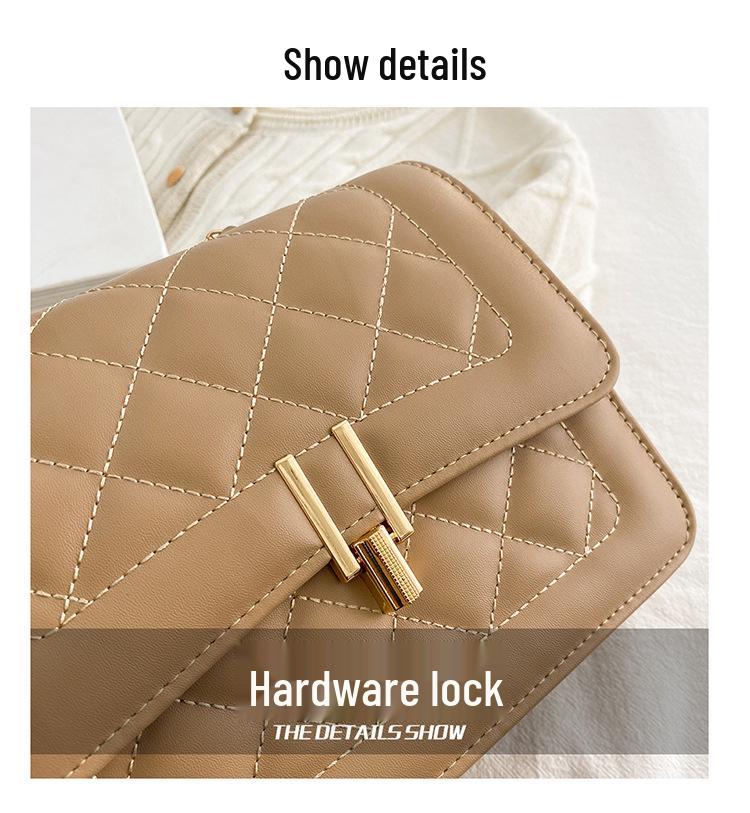 2025 Fashion Diamond Lattice Chain Shoulder Bag: Versatile Korean Crossbody for Commute