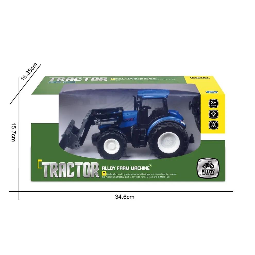 Grande Trattore Blu Giocattolo Radiocomandato Little Farmer Bulldozer