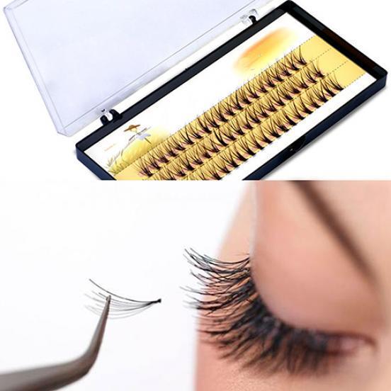 Women Pro Makeup 60 Pcs Clusters Beauty Eye Lashes Grafting Fake False Eyelashes