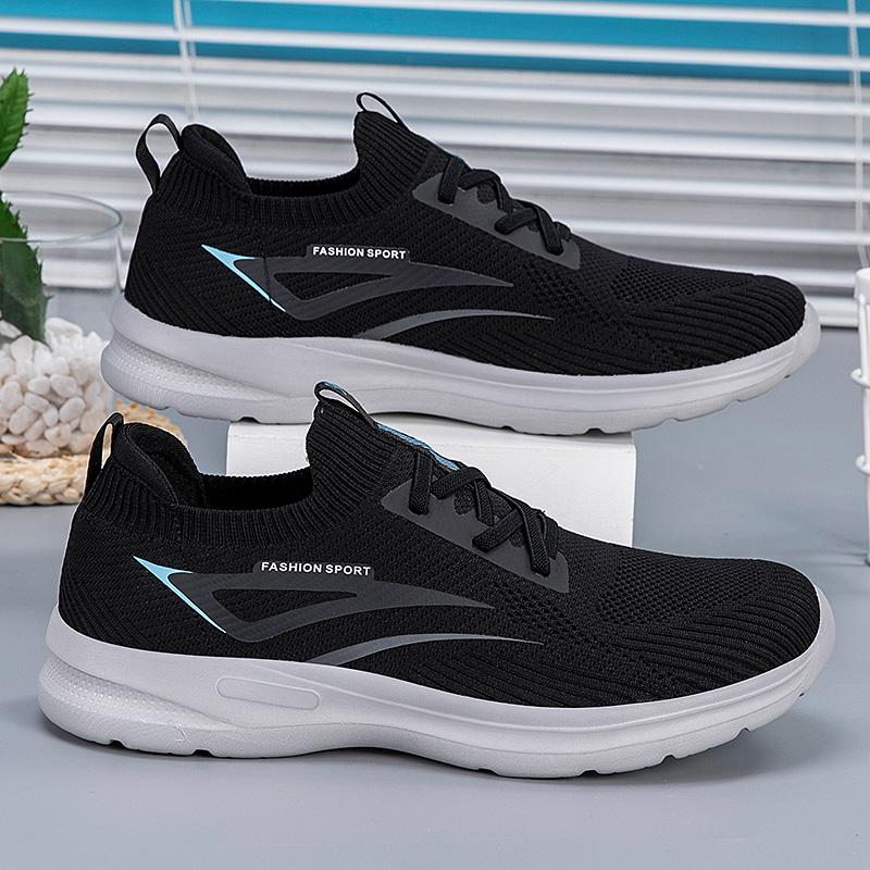 Fashion Autumn New Knitted Shoes Mom Shoes Connected Mail Order Sports Casual Shoes Ladies Casual Comfortable Single Shoes Men