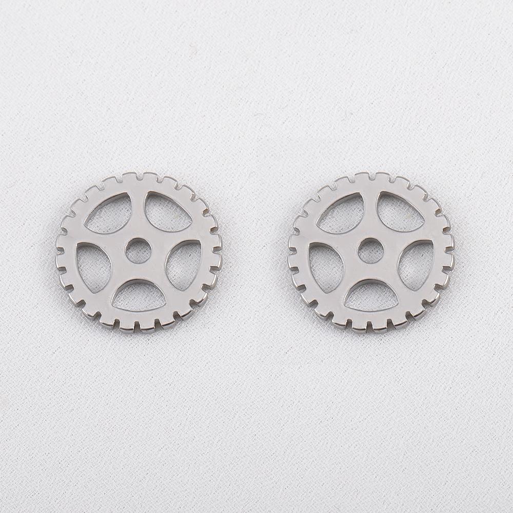 15pcs Stainless Steel Mechanical Steampunk Cogs Gears Clock Hour Hand Pendant Necklaces Bracelets Charm DIY Jewelry Making Decro