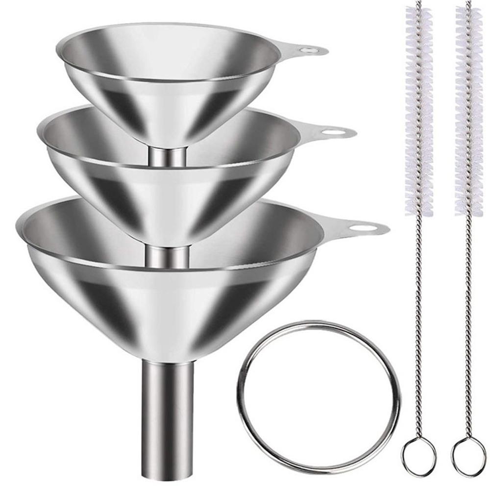 3/5Pcs 3 Sizes Kitchen Funnels Set Mini Multipurpose Funnel Liquid Funnel Set  Spice Transfer