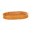 Imitation Rattan Bread Basket Serving Oval Decorative Snack Holder Fruit Bowl for