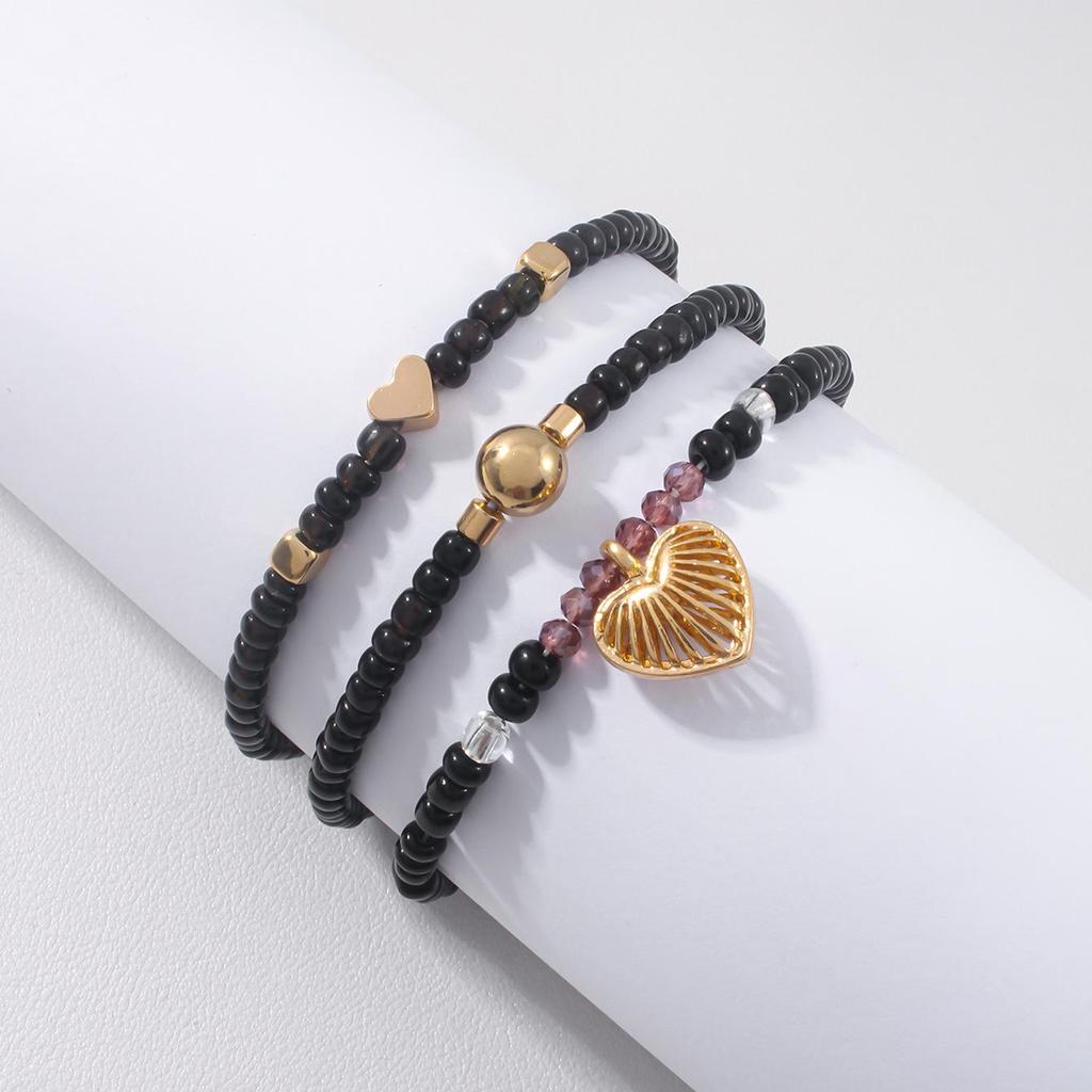 Set de Pulseras de Perlas Europeas y Americanas: Joyería de Mujer Nicho, Elegante, de 4 Piezas