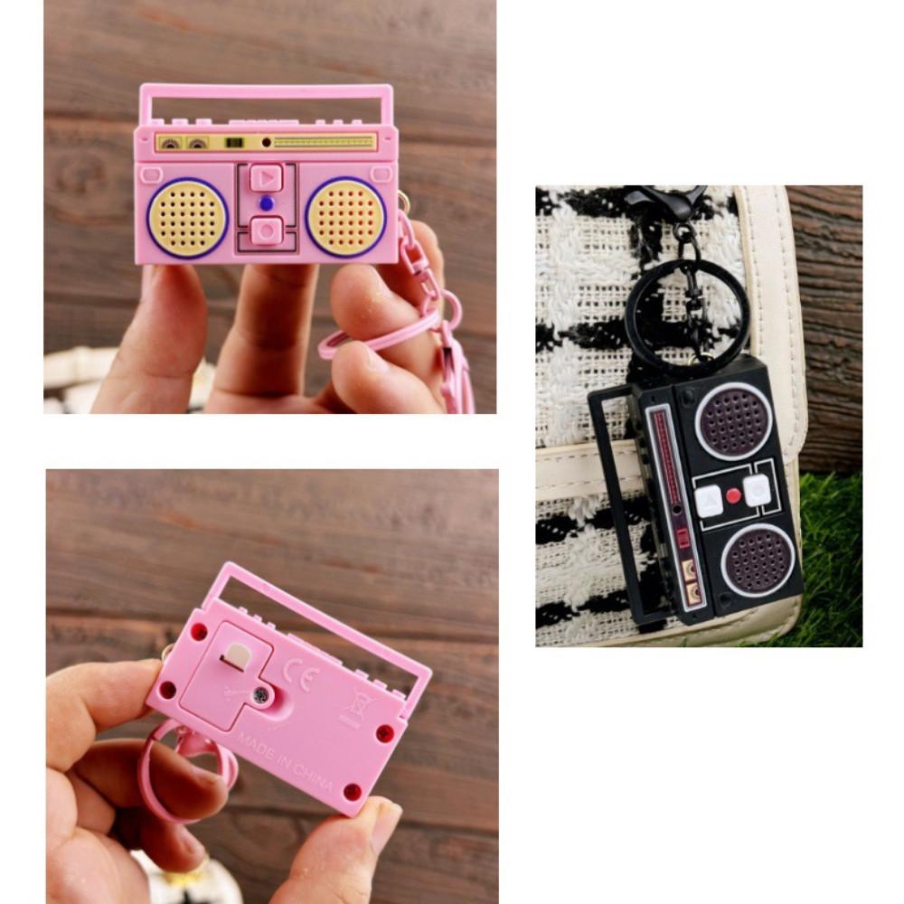 Retro Tape Recorder Mini Recording Keychain, Personalized Radio Couple Gift, Creative Pendant Decoration Ornament