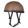 Vintage-Style Leather Half Helmet Adults Motorcycle Scooter Riding DOT Certified All Season Universal Fit