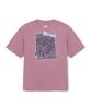 Emelbi Vintage Denim-Like Monotive Oversized Short Sleeve T-Shirt Ny (Pink)