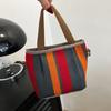 Canvas-Tasche mit großem Fassungsvermögen, gestreift, Damen, Sommer 2025, neue trendige Mode, tragbare Tragetasche, Pendler-Umhängetasche