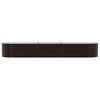 Raised Bed Brown 320 x 80 x 44 cm Steel