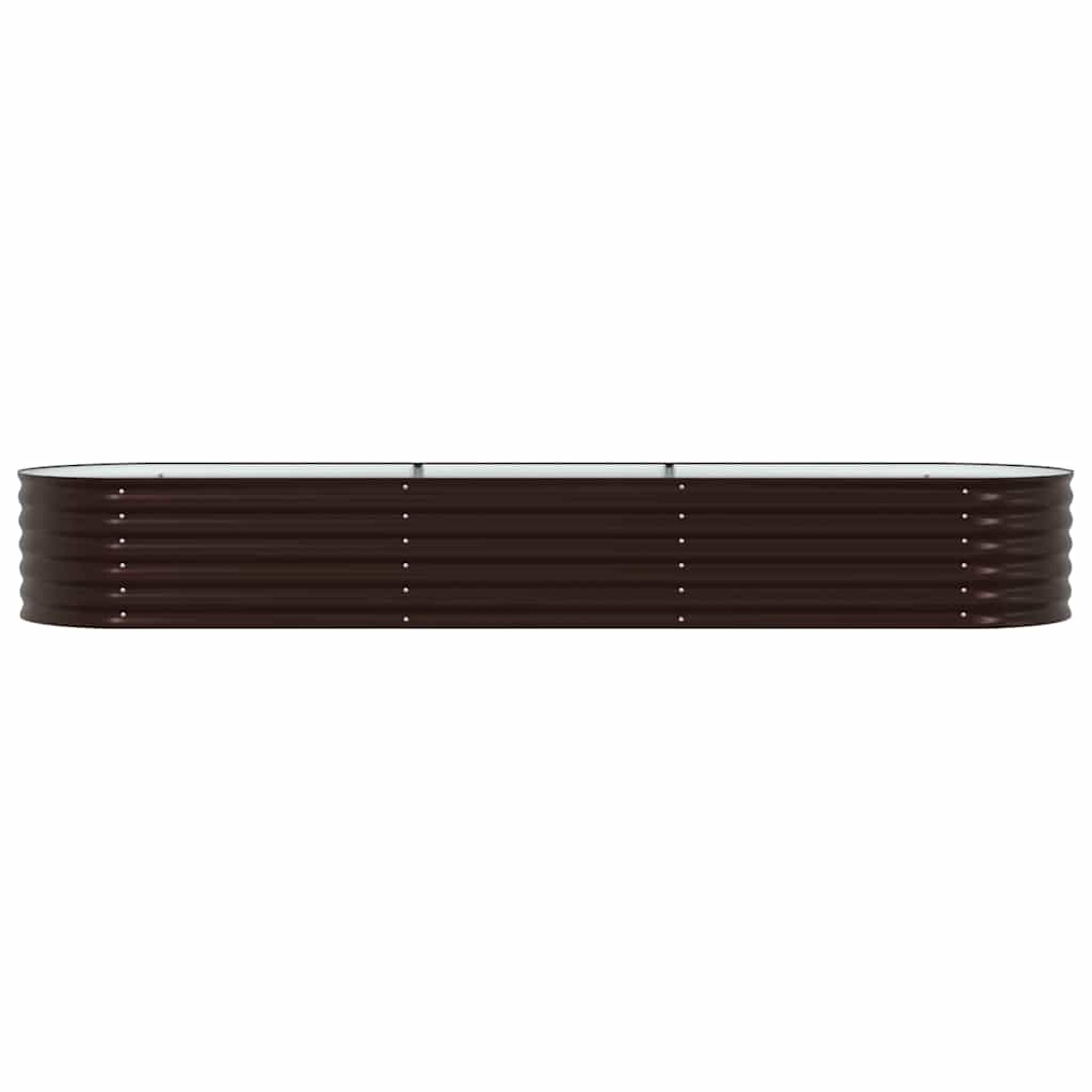 Raised Bed Brown 320 x 80 x 44 cm Steel