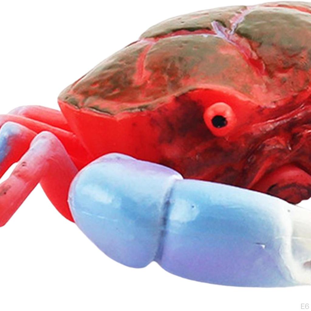 Hand Painted Mini Crab Figurines Model Realistic Detailed Action Figures for Children Kids