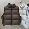 Autumn and winter new puff white duck down vest women's stand-up collar loose and simple short down vest tide