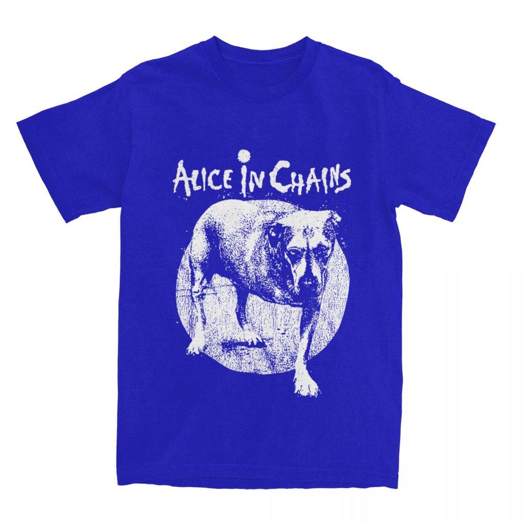 Men Women T Shirt Alice In Chains Rock Art Animal DOG T Shirts Hip Hop Summer Tee Shirt Y2K Basic Design Cotton Clothing Gift