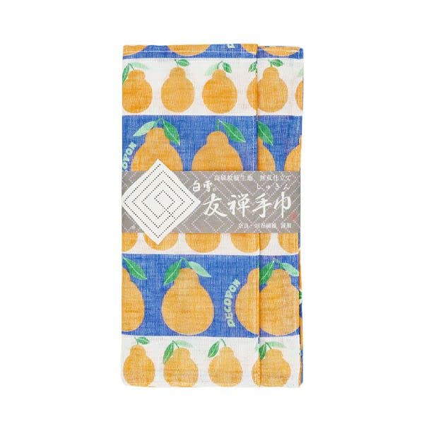 Shirayuki Shirayuki Yuzen Hand Dishcloth, Towel/Large Handkerchief/Tea Towel/Reversible (Dekopon)
