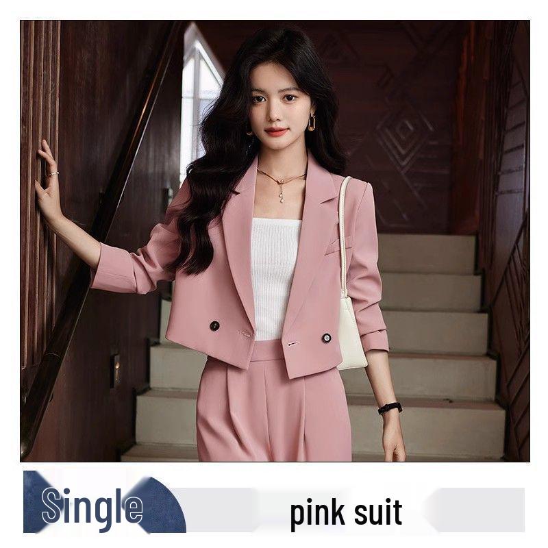 Women's 2026 Spring Short Suit Jacket: High-End, Casual, Petite Professional Wear Set