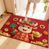 2026 Floor Mat, Red Door Foot Mat, Household Absorbent Diatom Mud Floor Mat, Dirt-Resistant, Easy-To-Clean, Non-Slip Mat