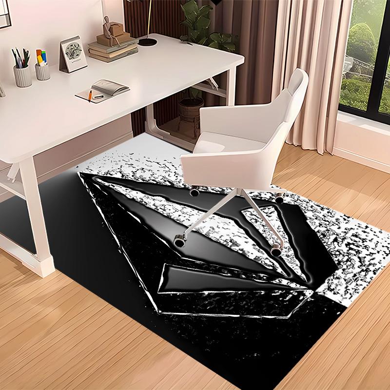 V-VOLCOM LOGO3 Printed Absorbent Washable Carpet, Non-Slip Bathroom Mats, Kitchen Rugs, Yoga Mat,Living Room Entrance, Camping Picnic Rugs