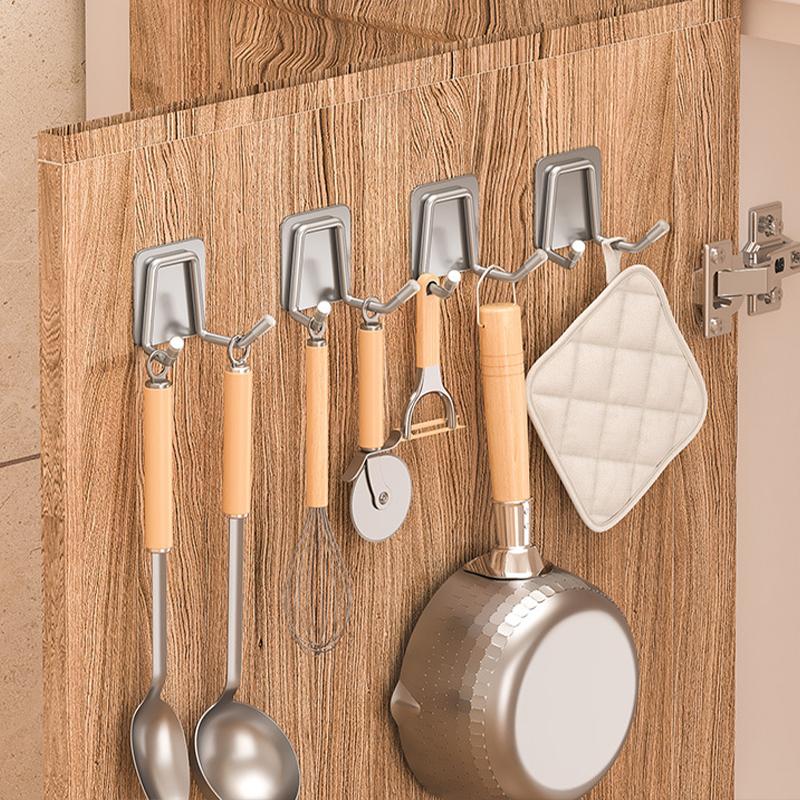 1/3/5/10pcs Kitchen Sponges Holder Stainless Steel Sink Sponges Drain Drying Rack Self Adhesive Storage Holder Wall Hooks Kitchen Organizer