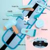 Realistic Toddler Barber Set: Wooden Hairdressing Tools with Waist Pack