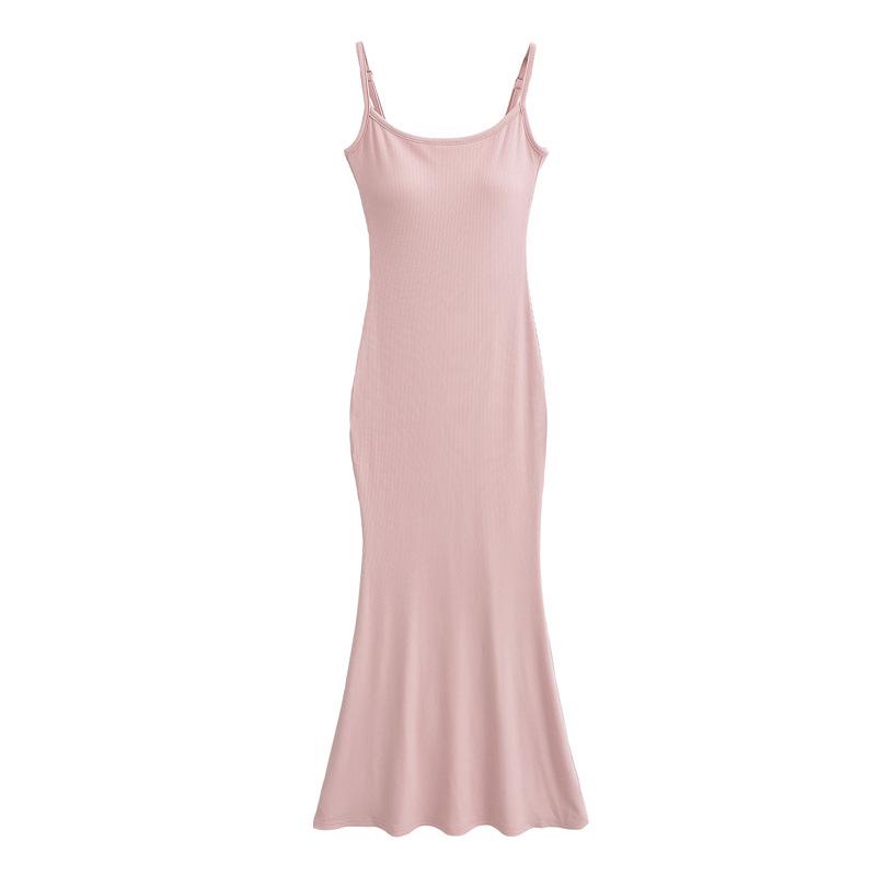 Spicy Girl Summer Fishtail Slip Dress - Sexy, Stretchy, Slimming Camisole Design for Women Small розовый