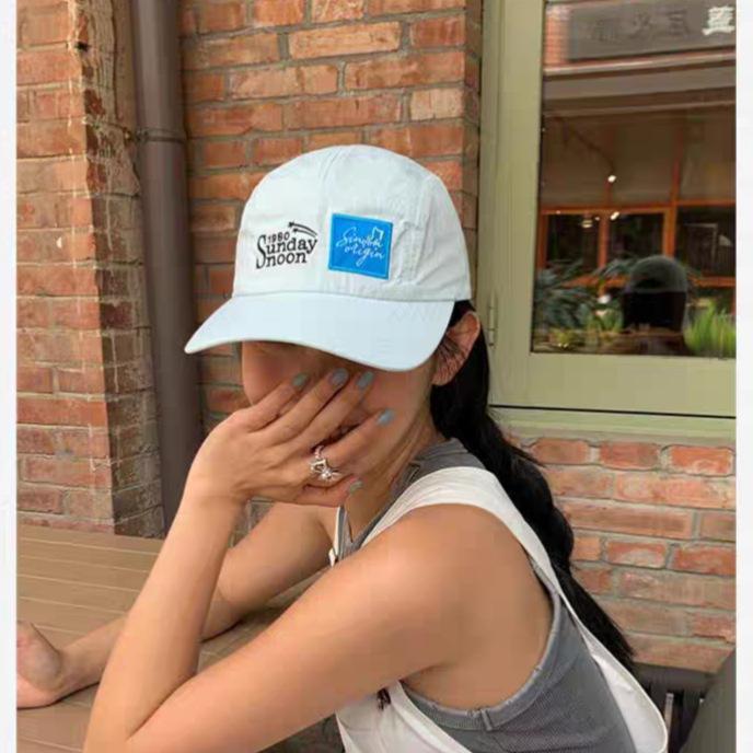 Thin quick-drying outdoor mountaineering baseball cap children spring and summer leisure curved sunshade cap tide letter