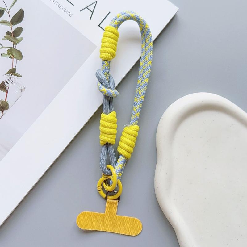 1 Stycke Stjärnhänge Handledsrep Tecknad Söt Mobiltelefon Hängrep Justerbart Kort Flätat Rep Nyckelring För Män Och Kvinnor