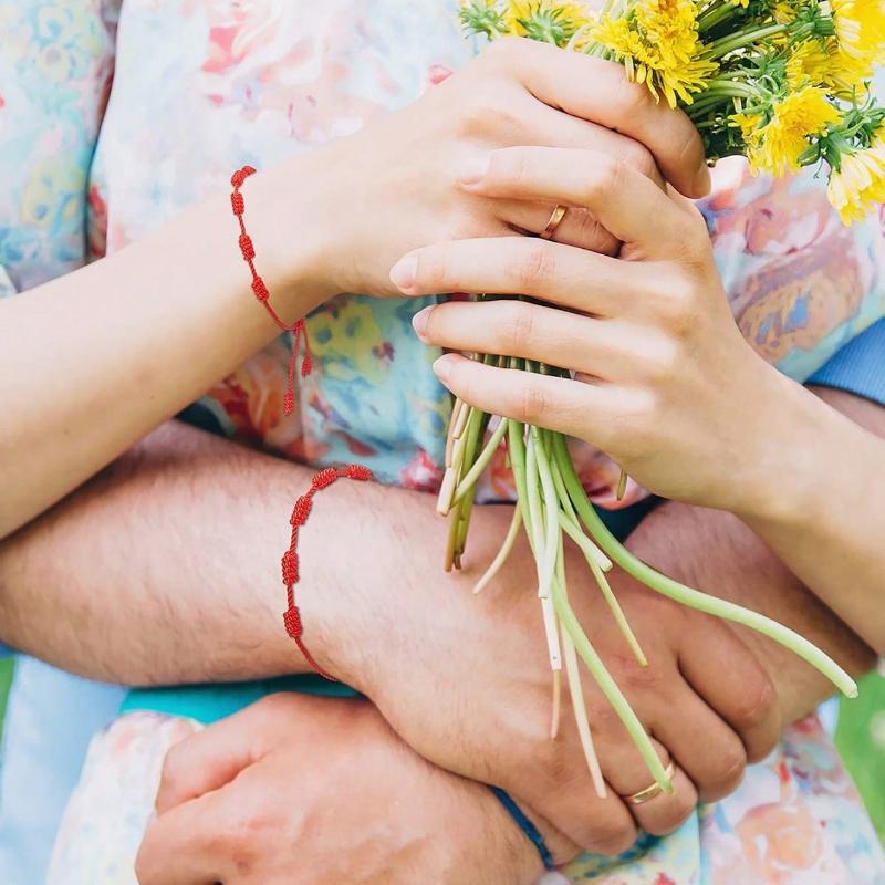 1pcs Chinese New Year Red Lucky Bracelet, Minimalist Handmade Braided Friendship Bracelets For Men And Women