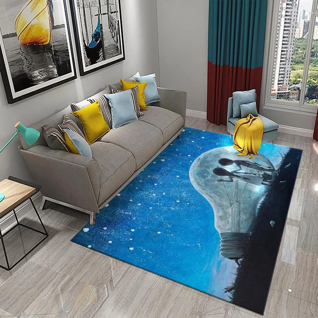 Funny Painting Carpet Cute Animal Mat for Kitchen Living Room Balcony Bedroom Bathroom Entrance Non-slip Floor Mat Home Decor