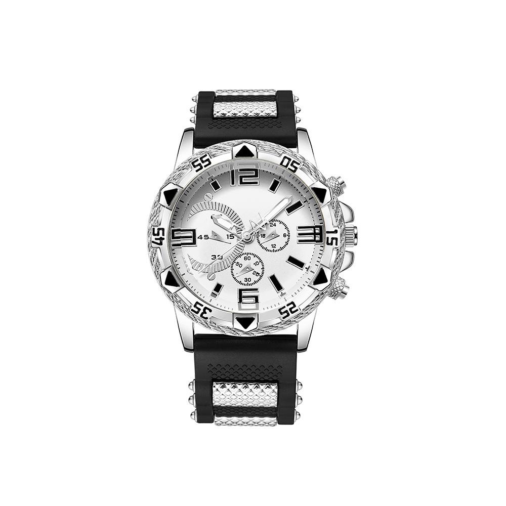 Domineering Men'S Large Dial Men'S Watch Silicone Strap Business Fashion Atmosphere Men'S Quartz Watch