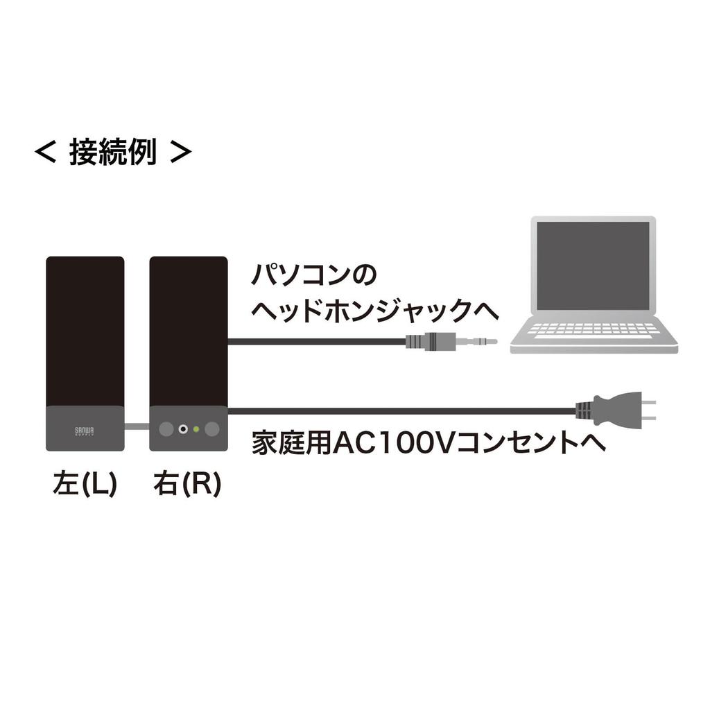 Sanwa Supply Multimedia Speaker MM-SPL14BKN