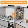 Magnetic Spice Rack for Refrigerator, Moveable Spice Organizer, Strong Magnetic Storage Fridge Organizer with Paper Towel Holder