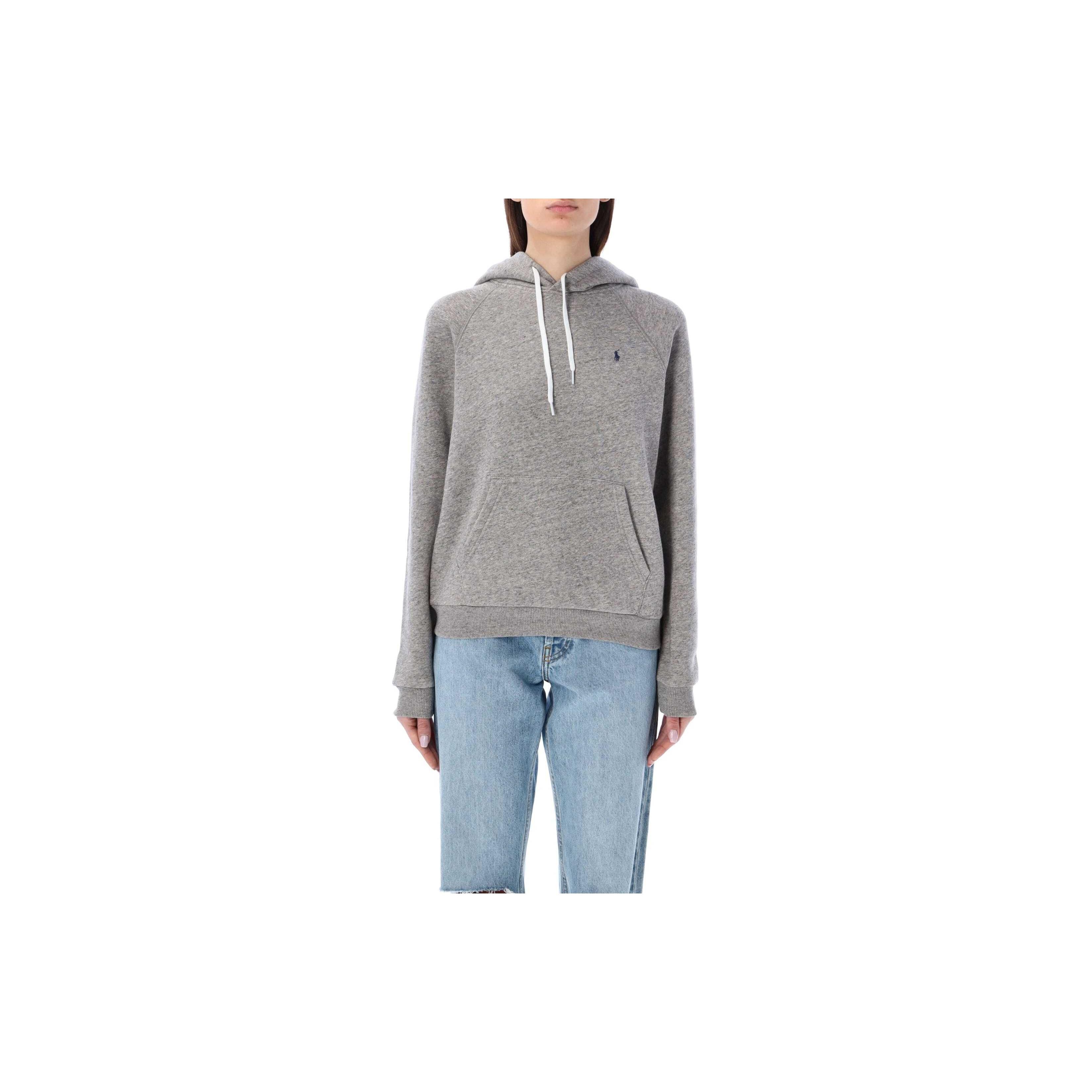 

Polo Ralph Lauren Толстовка женская с капюшоном, однотонная, с вышивкой логотипа, с длинным рукавом, серая 211943007-004 M