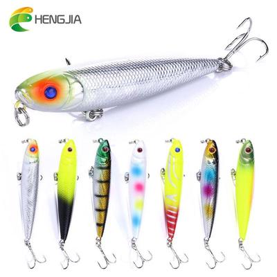 1pc 8.5g/8cm Plastic Topwater Pencil Lure for Perch HENGJIA Travel Fishing Tackle Minnow Crankbait