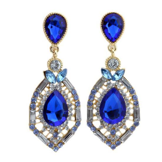 Smart Teardrop Shape Rhinestone Big Drop Dangle Earrings Gift